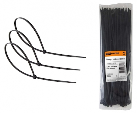 TDM ELECTRIC SQ0515-0214 Хомут 3,6х350мм нейлон (черный) (100шт) TDM